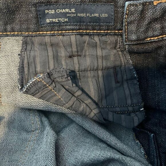 Marc by Marc Jacobs Blue Denim PO2 Charlie High Rise Flare Jeans Women's Size 28 - Picture 8 of 8